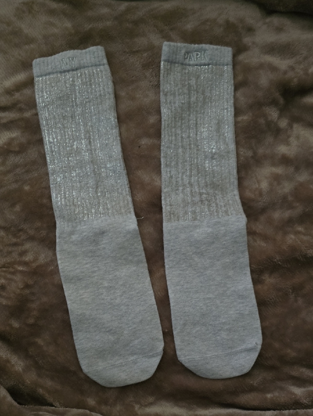 Ivy Park X adidas Silver Icy Heart Socks Medium